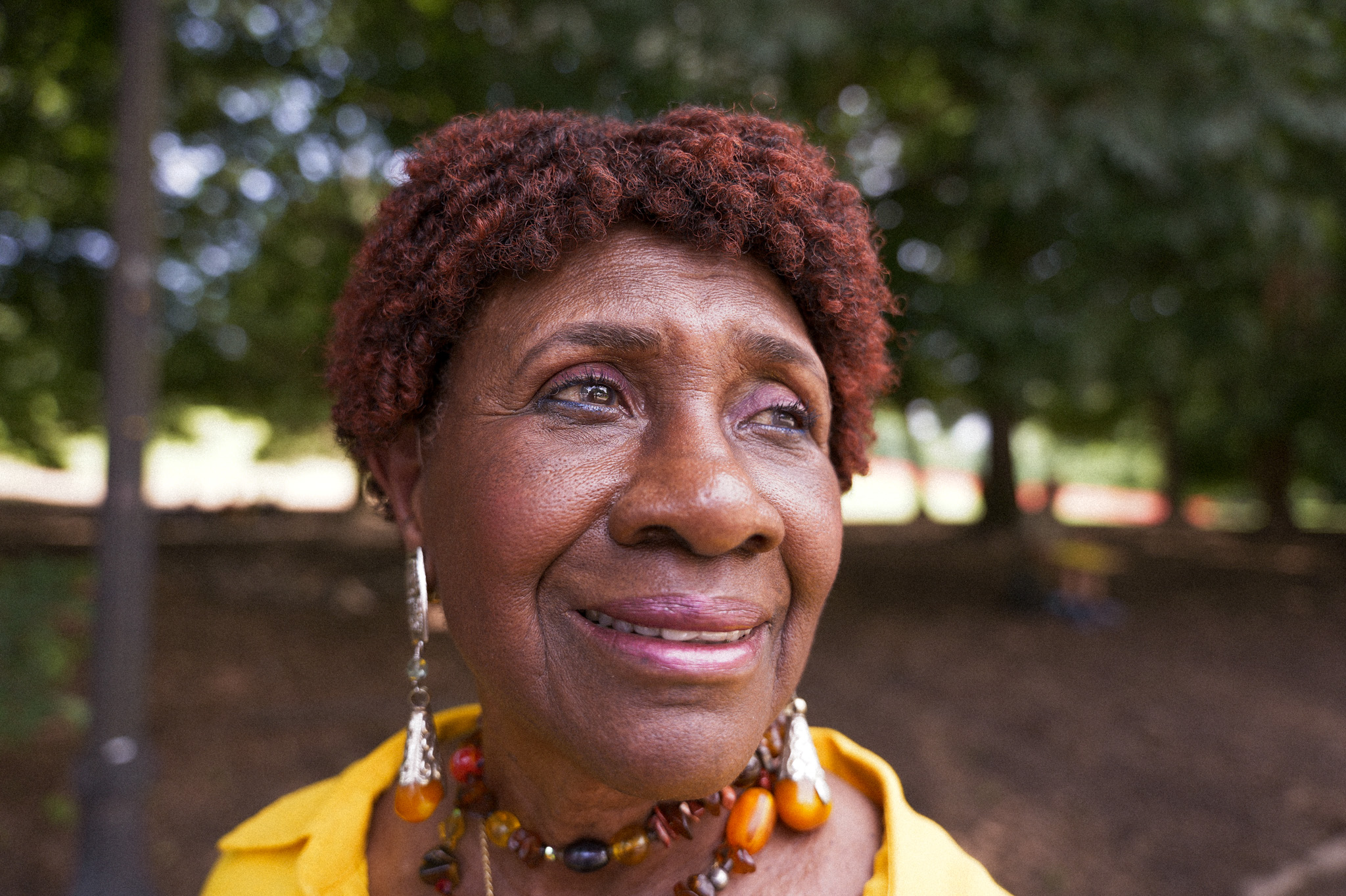 Women in Piedmont Park gives an oral history about growing up in rural Georgia
